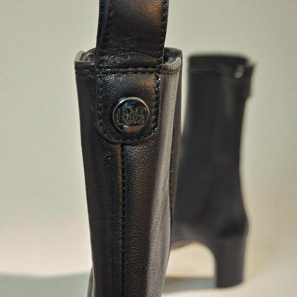 Russell & Bromley Black Leather Slip-On Ankle Boots 👢✨ - Picture 8 of 10